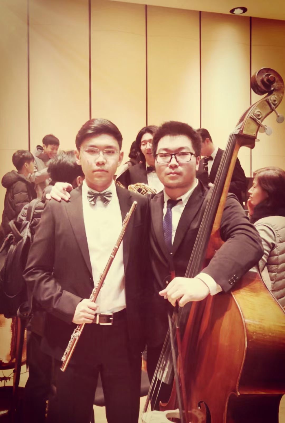 with flute player Mr.Zhou,2021